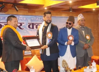 भक्तपुरमा पत्रकार किसी, थापामगर र भट्टराई सम्मानित
