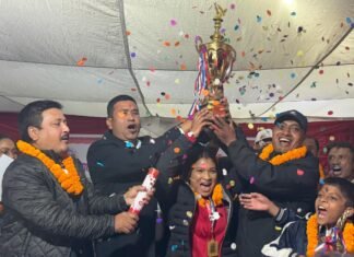 जिल्ला व्यापी कराते प्रतियोगिताको उपाधि नगदेश डोजोलाई