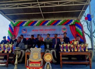 मध्यपुर थिमि नगरस्तरीय तेस्रो राष्ट्रपति रनिङ शिल्ड प्रतियोगिता सुरु