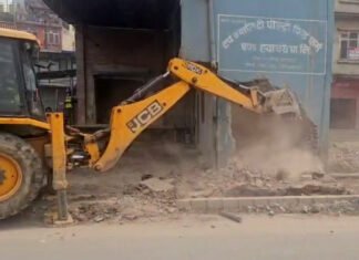 टोखामा फुुटपाथ निर्माण