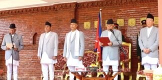 प्रतिनिधि सभाका ज्येष्ठ सदस्य केसीद्वारा शपथ ग्रहण