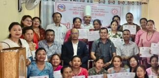 नेवारी परिकार बनाउने तालिम सम्पन्न मौलिक खानाको व्यावसायिकरणमा जोड