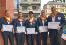 भक्तपुरमा किक बक्सिङ प्रशिक्षक सम्मानित