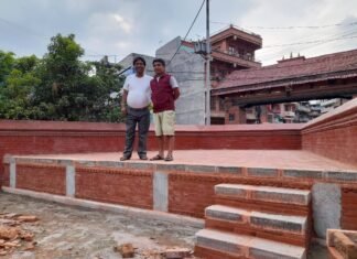 बाखा बजारस्थित महादेव मन्दिर परिसरमा परम्परागत दबु निर्माण सम्पन्न