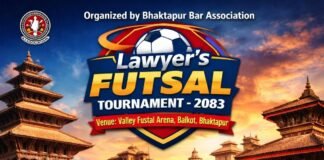 भक्तपुर बार एसोसिएसनद्वारा ‘लयर्स फुटसल प्रतियोगिता–२०८३’ तयारी पुरा